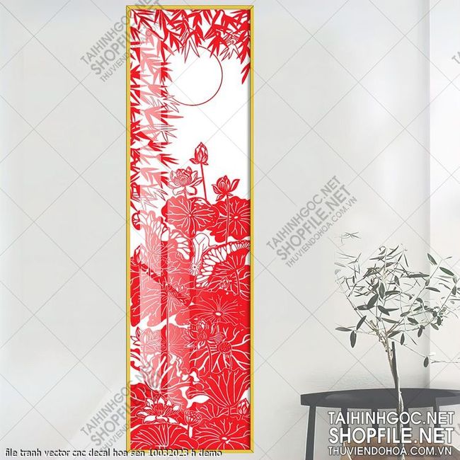file tranh vector cnc decal hoa sen 10032023 h